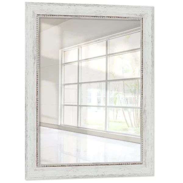 Miroir mural sur mesure Tarsus blanc | miroir (2 mm)