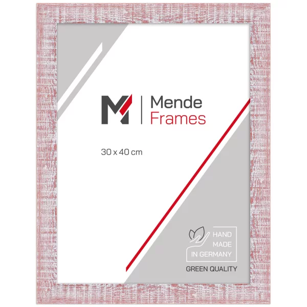Holz Bilderrahmen Beira 10x10 cm | Rot | Normalglas (2 mm)