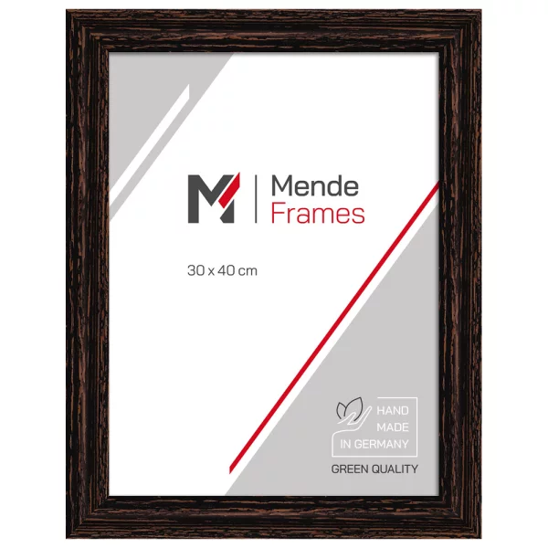 Cadre en bois Mandraka 10x15 cm | noir | verre standard (2 mm)