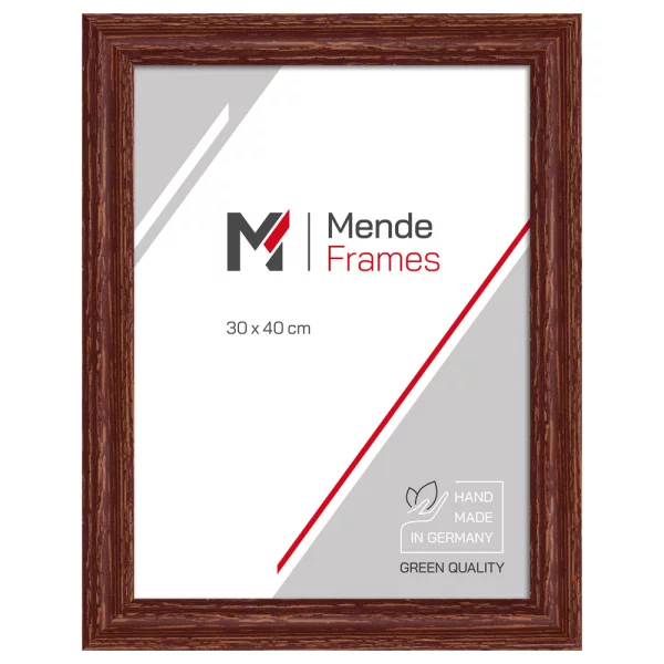 Cadre en bois Mandraka sur mesure brun | verre standard (2 mm)