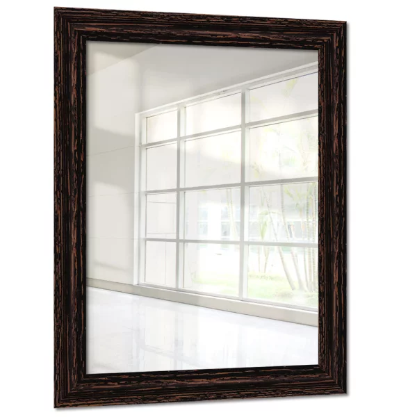Miroir mural sur mesure Mandraka noir | miroir (2 mm)