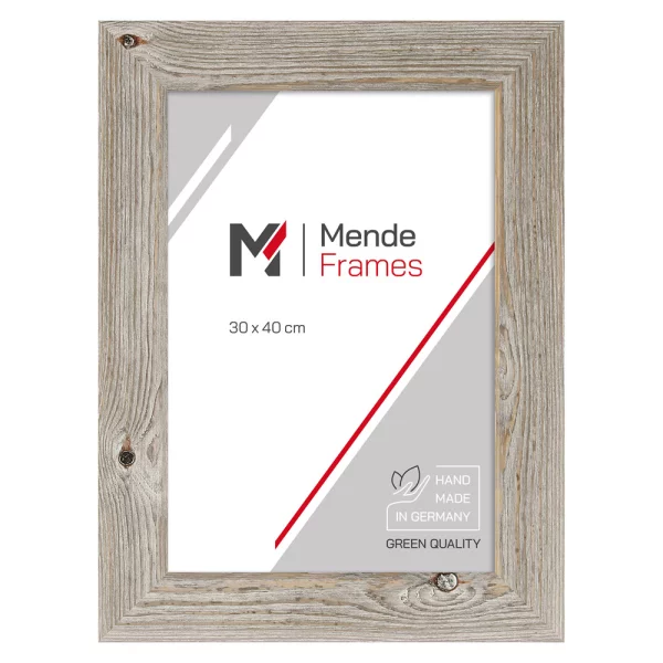 Houten lijst Masoule 40x40 cm | eik, wit gekalkt | normaal glas (2 mm)