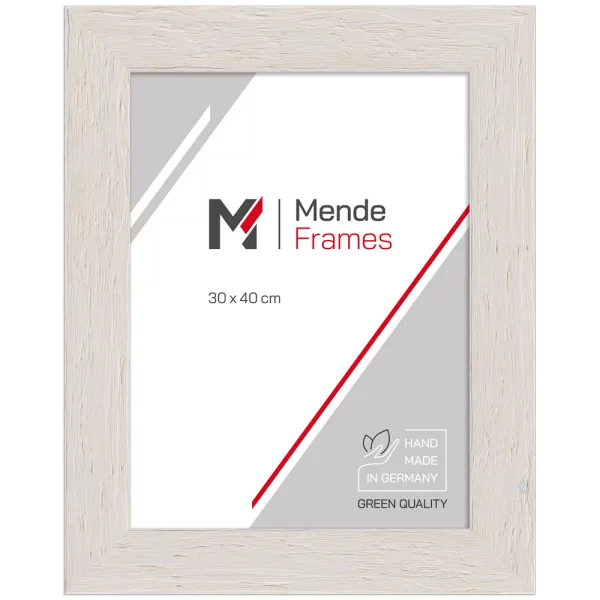 Cadre en bois Cotonou sur mesure blanc | verre standard (2 mm)