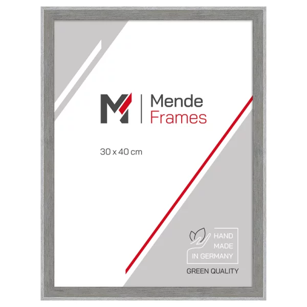 Holz Bilderrahmen Mencuna 10x10 cm | Grau | Normalglas (2 mm)