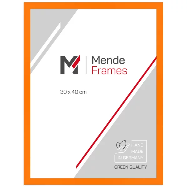Holz Bilderrahmen Koudou nach Maß Orange | Kunstglas (1,5 mm)