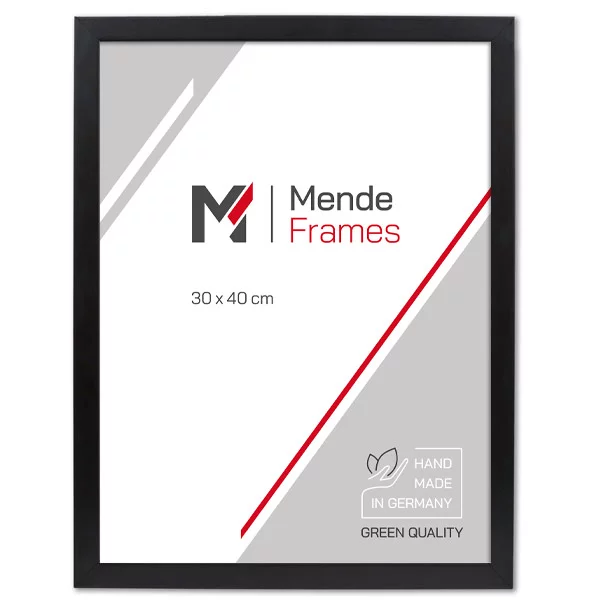 Cadre en bois Koudou 10x10 cm | noir | verre standard (2 mm)