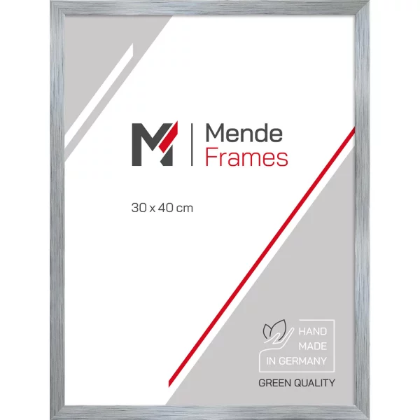 Holz Bilderrahmen Koudou 10x10 cm | Silber | Normalglas (2 mm)