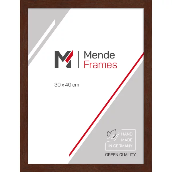 Holz Bilderrahmen Mareb 13x18 cm | Nussbaum | Antireflexglas mattiert (2 mm)