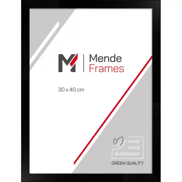 Holz Bilderrahmen Mareb 13x18 cm | Schwarz | Antireflexglas mattiert (2 mm)