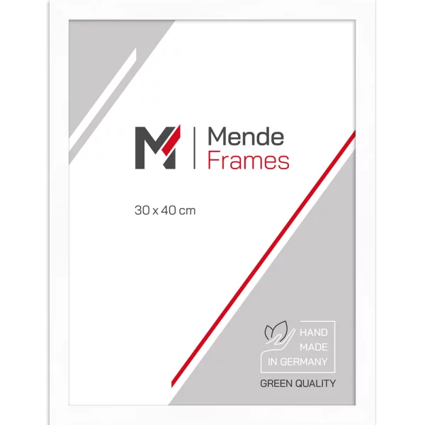 Holz Bilderrahmen Mareb 13x18 cm | Weiß | Antireflexglas mattiert (2 mm)