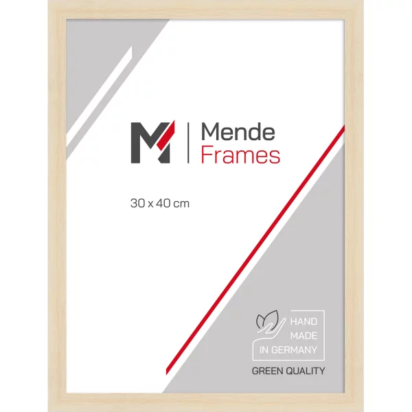 Holz Bilderrahmen Mareb nach Maß Natur | Antireflexglas mattiert (2 mm)