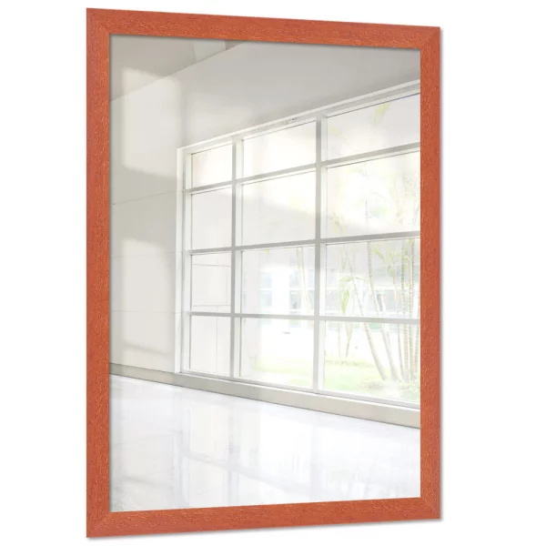 Miroir mural Mareb 15x15 cm | cerisier | miroir (2 mm)