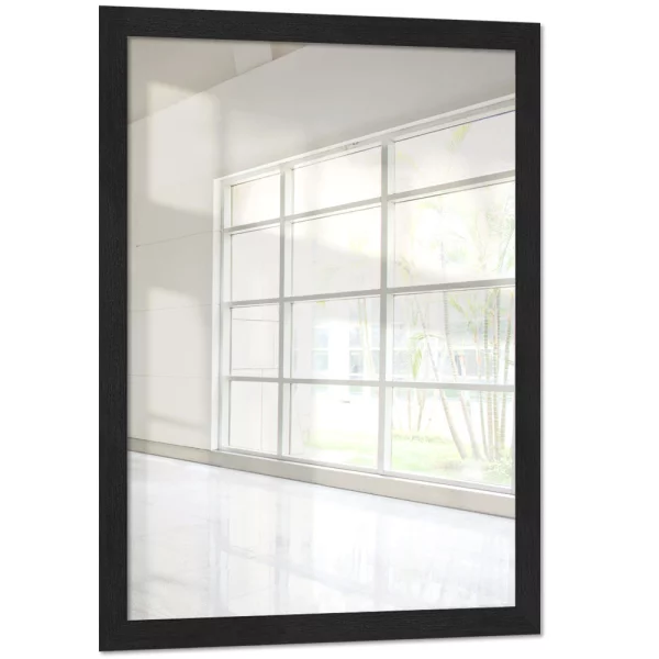 Miroir mural Mareb 15x15 cm | noir, avec veinure | miroir (2 mm)