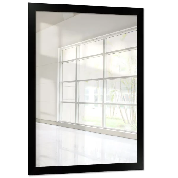 Miroir mural Mareb 15x15 cm | noir | miroir (2 mm)