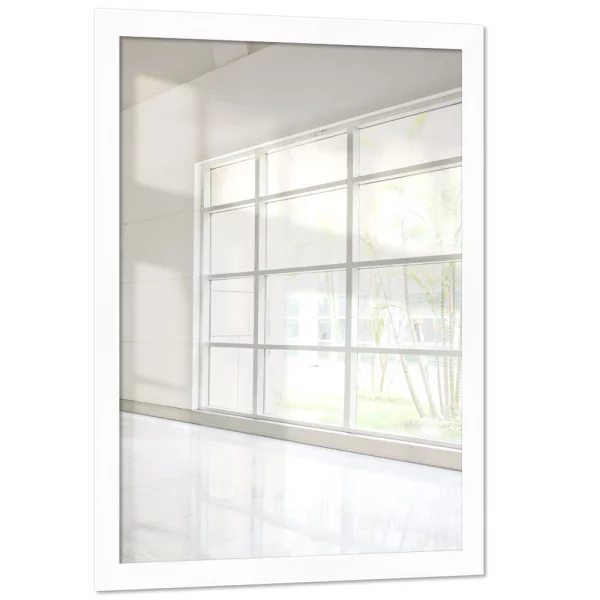 Miroir mural sur mesure Mareb blanc | miroir (2 mm)