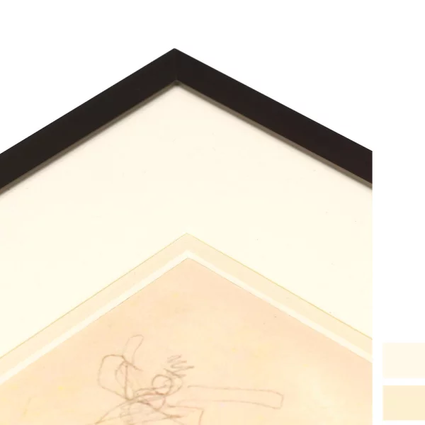 1,4 mm Doppel-Passepartout in Standardgrößen, Museumsqualität 