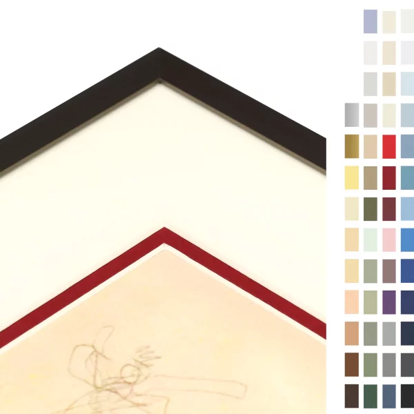 1,4 mm Doppel-Passepartout in Standardformaten 