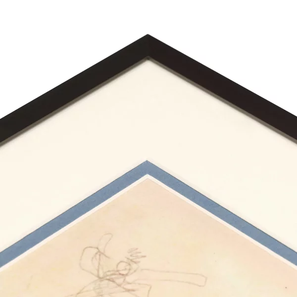 1,4 mm Doppel-Passepartout in Standardformaten 9x13 cm (5x7 cm) | Aeroblau (221)