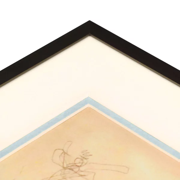 1,4 mm Doppel-Passepartout in Standardformaten 9x13 cm (5x7 cm) | Blau marmoriert (266)