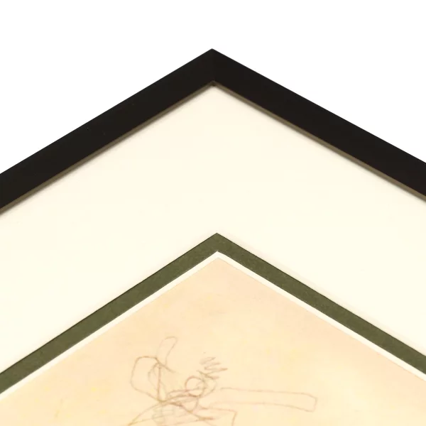 1,4 mm Doppel-Passepartout in Standardformaten 9x13 cm (5x7 cm) | Dunkel-Olivgrün (287)