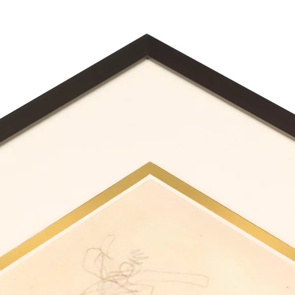 1,4 mm Doppel-Passepartout in Standardformaten 9x13 cm (5x7 cm) | Gold matt (932)