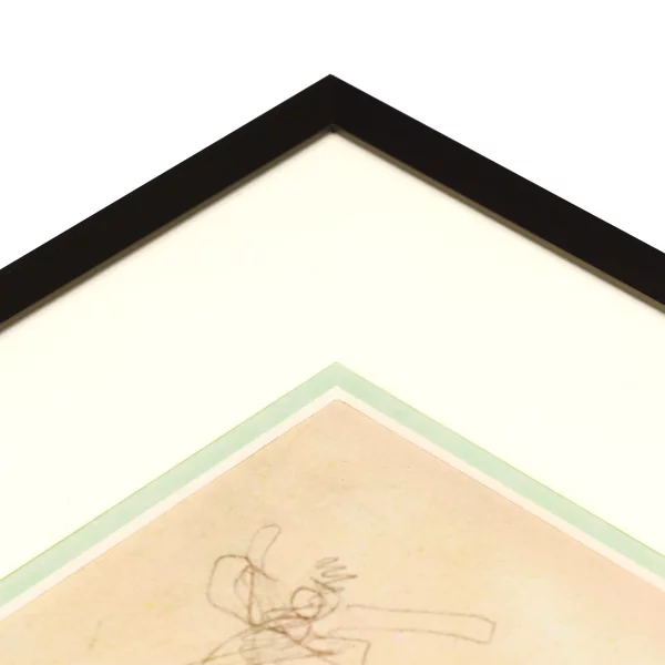 1,4 mm Doppel-Passepartout in Standardformaten 9x13 cm (5x7 cm) | Lindgrün marmoriert (264)