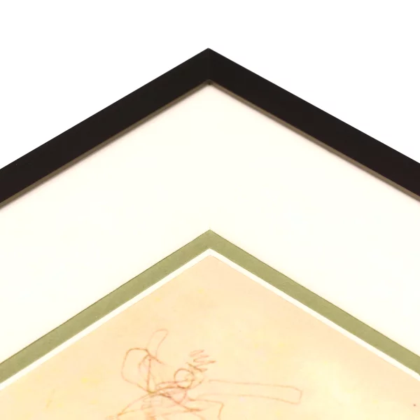 1,4 mm Doppel-Passepartout in Standardformaten 9x13 cm (5x7 cm) | Olivgrün (275)