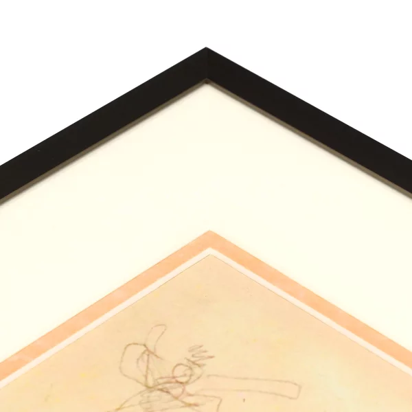 1,4 mm Doppel-Passepartout in Standardformaten 9x13 cm (5x7 cm) | Orange marmoriert (263)