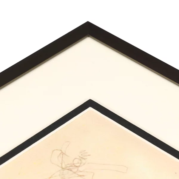 1,4 mm Doppel-Passepartout in Standardformaten 9x13 cm (5x7 cm) | Schwarz (230)