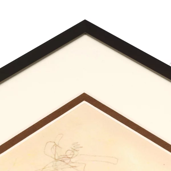 1,4 mm Doppel-Passepartout in Standardformaten 9x13 cm (5x7 cm) | Tabak (225)