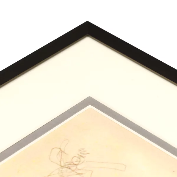 1,4 mm Doppel-Passepartout mit individuellem Ausschnitt 7x10 cm | Schiefer (288)