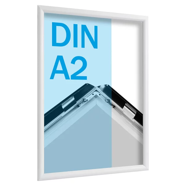 25 mm Klapprahmen Color 42x59,4 cm (A2) | weiß | Kunstglas mattiert (1 mm)