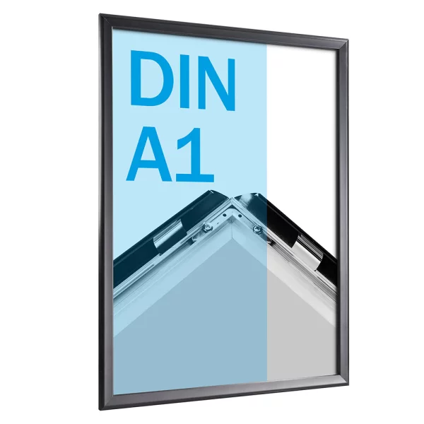 32 mm Klapprahmen 59,4x84,1 cm (A1) | schwarz | Kunstglas mattiert (1 mm)