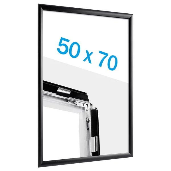 25 mm Klapprahmen Color DIN B2 50x70,7 cm (B2) | schwarz | Kunstglas mattiert (1 mm)