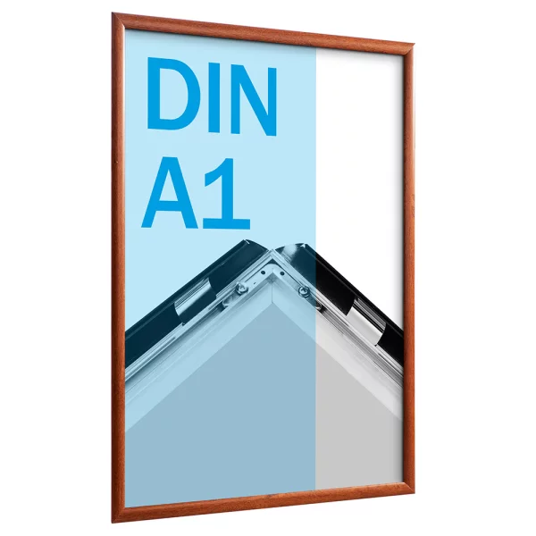 25 mm Klapprahmen Holzoptik 59,4x84,1 cm (A1) | holzoptik | Kunstglas mattiert (1 mm)
