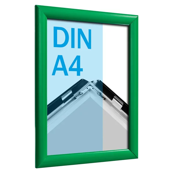 25 mm Klapprahmen Color 21x29,7 cm (A4) | grün | Kunstglas mattiert (1 mm)