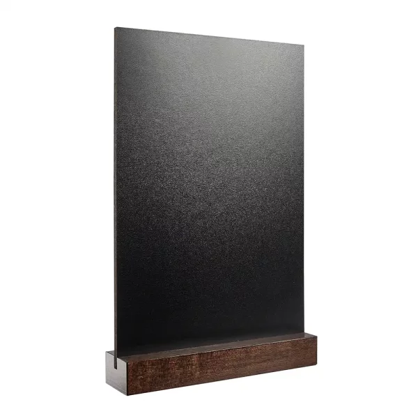 Tischaufsteller mit Kreidetafel 10x7 cm | braun