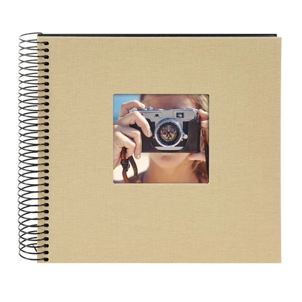 Spiralalbum Bella Vista - 40 schwarze Seiten zum Einkleben (20x20 cm) 20x20 cm (40 Seiten) | beige