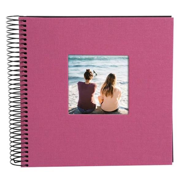 Spiralalbum Bella Vista - 40 schwarze Seiten zum Einkleben (20x20 cm) 20x20 cm (40 Seiten) | fuchsia