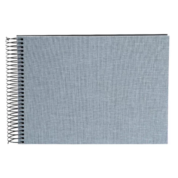 Spiralalbum Summertime - 40 schwarze Seiten zum Einkleben (17x24 cm) 17x24 cm (40 Seiten) | blau-grau