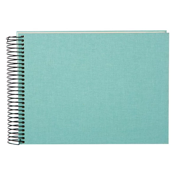 Spiralalbum Bella Vista - 40 weiße Seiten zum Einkleben (17x24 cm) 24x17 cm (40 Seiten) | aqua