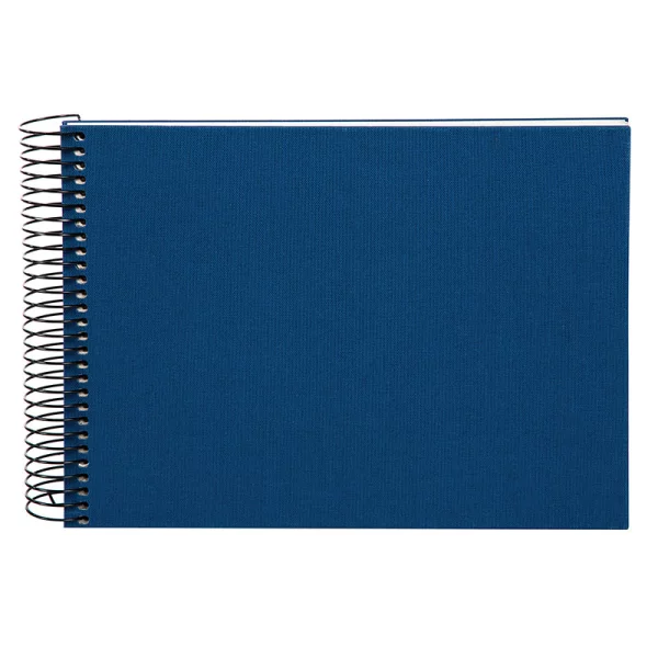 Spiralalbum Bella Vista - 40 weiße Seiten zum Einkleben (17x24 cm) 24x17 cm (40 Seiten) | blau