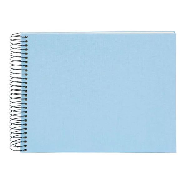 Spiralalbum Bella Vista - 40 weiße Seiten zum Einkleben (17x24 cm) 24x17 cm (40 Seiten) | hellblau