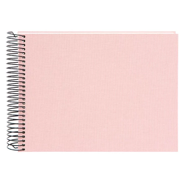 Spiralalbum Bella Vista - 40 weiße Seiten zum Einkleben (17x24 cm) 24x17 cm (40 Seiten) | rosé