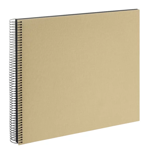 Spiralalbum Bella Vista - 40 schwarze Seiten zum Einkleben (35x30 cm) 35x30 cm (40 Seiten) | beige