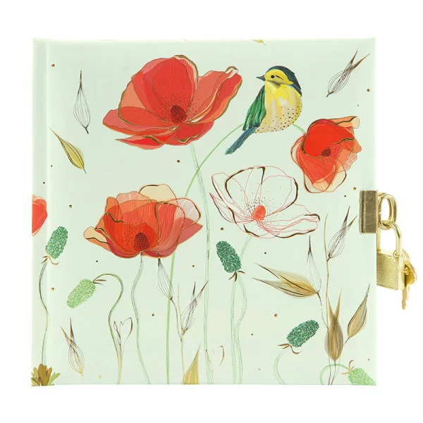 Tagebuch Graceful Flowers - 96 weiße Seiten (16,5x16,5 cm) 16,5x16,5 cm (96 Seiten)