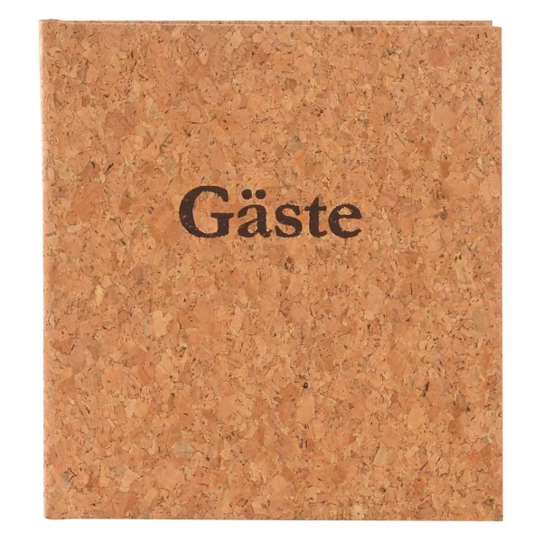Gästebuch Kork mit 176 weißen Seiten, 23x25 cm 23x25 cm (176 Seiten)