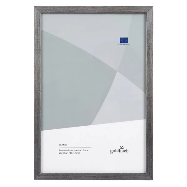 Holz-Bilderrahmen Skandi 20x30 cm | Silber | Normalglas (2 mm)