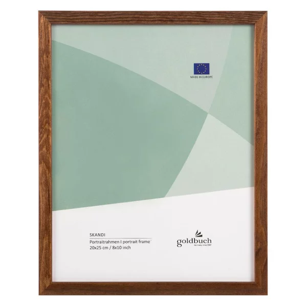 Holz-Bilderrahmen Skandi 20x25 cm | Braun | Normalglas (2 mm)