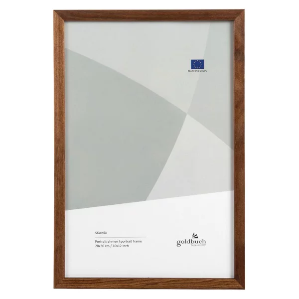Holz-Fotorahmen Skandi 20x30 cm | Braun | Normalglas (2 mm)